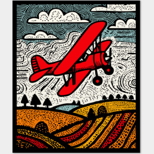 Vintage Biplane Posters and Art