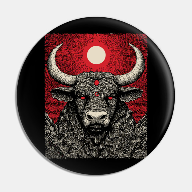 Mystic Taurus Zodiac Pin by TuncGK