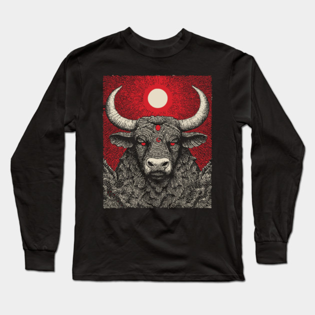 Mystic Taurus Zodiac Long Sleeve T-Shirt by TuncGK