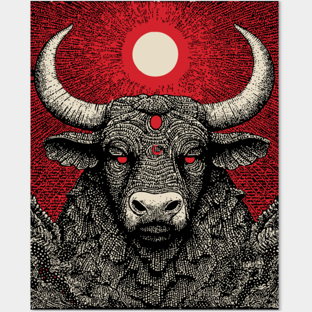 Mystic Taurus Zodiac Wall Art by TuncGK