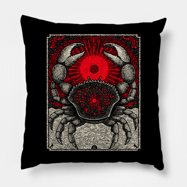 Nocturnal Cancer Zodiac Pillow by TuncGK