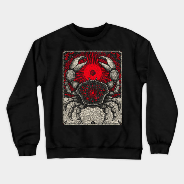 Nocturnal Cancer Zodiac Crewneck Sweatshirt by TuncGK