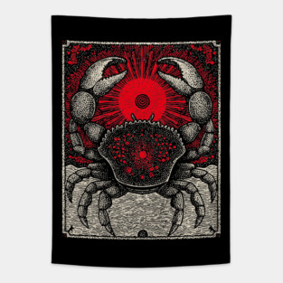 Nocturnal Cancer Zodiac Tapestry