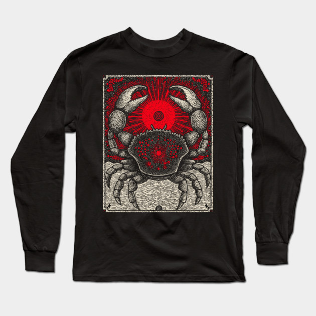 Nocturnal Cancer Zodiac Long Sleeve T-Shirt by TuncGK