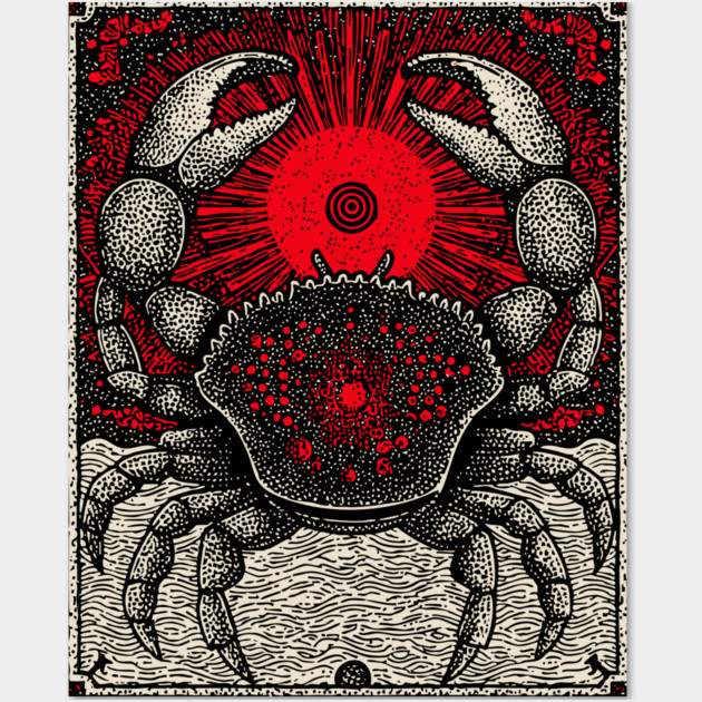 Nocturnal Cancer Zodiac Wall Art by TuncGK