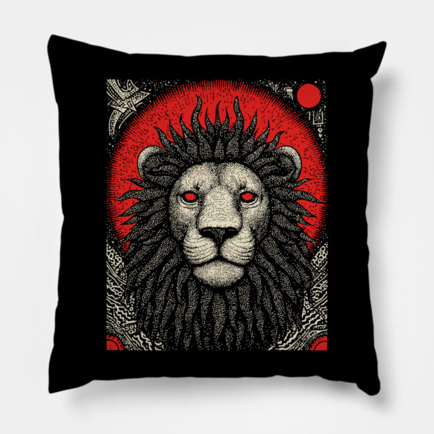 Nocturnal Leo Zodiac Pillow by TuncGK
