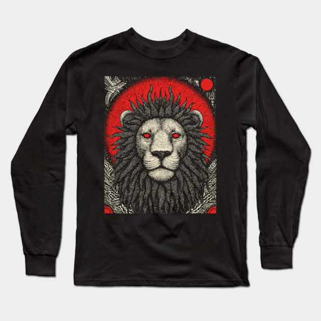 Nocturnal Leo Zodiac Long Sleeve T-Shirt by TuncGK