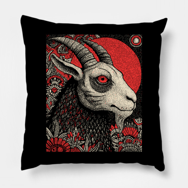 Nocturnal Capricorn Zodiac Pillow by TuncGK