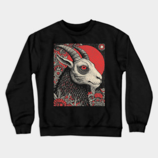 Nocturnal Capricorn Zodiac Crewneck Sweatshirt