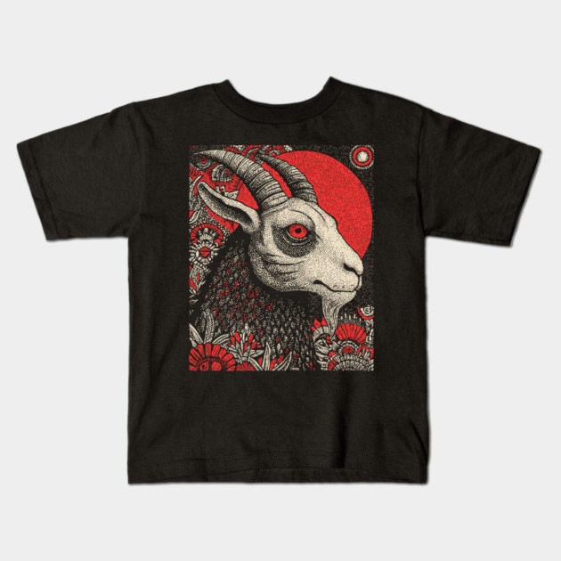 Nocturnal Capricorn Zodiac Kids T-Shirt by TuncGK
