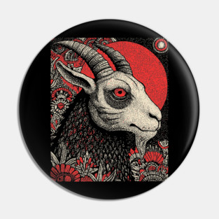 Nocturnal Capricorn Zodiac Pin
