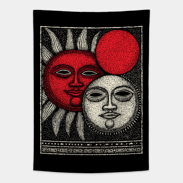 Nocturnal Gemini Zodiac Tapestry by TuncGK