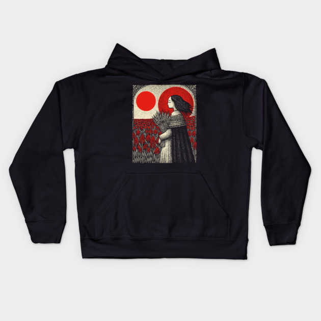 Nocturnal Virgo Zodiac Kids Hoodie by TuncGK