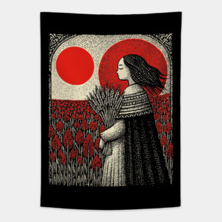 Nocturnal Virgo Zodiac Tapestry