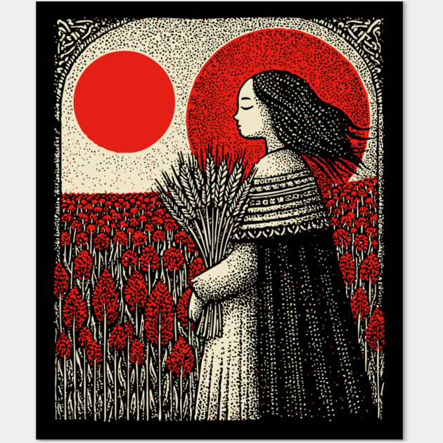 Nocturnal Virgo Zodiac Wall Art by TuncGK