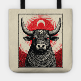 Nocturnal Taurus Zodiac Tote
