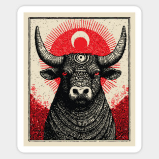 Nocturnal Taurus Zodiac Sticker