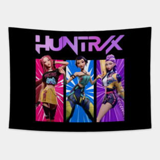 HUNTRIX Kpop Demon Hunters Girls Group Kpop Band Kids Gift M8293 Tapestry