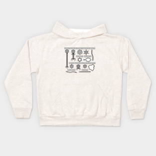Bacteriophages families Kids Hoodie