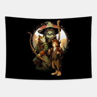 Cat of The Rings Tapestry