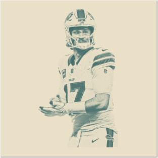 rETRO JOSH ALLEN MVP 17 90S Posters and Art