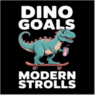 Dino Goals Modern Strolls Cretaceous Fossil Posters and Art