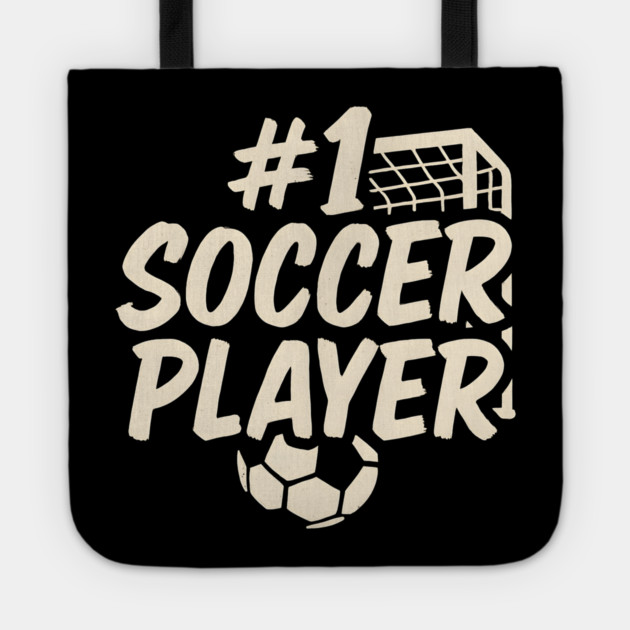 #1 Soccer Player Graphic – Funny Sports Athlete Gift Artwork Tote by MakerMind8.2