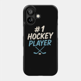 #1 Hockey Player Graphic – Ice Sports Athlete Gift Artwork Phone Case