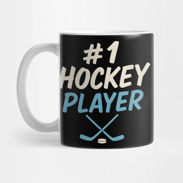#1 Hockey Player Graphic – Ice Sports Athlete Gift Artwork by MakerMind8.2