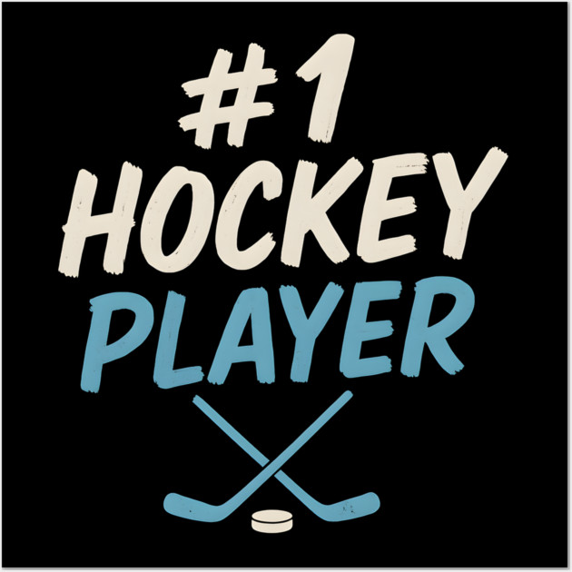 #1 Hockey Player Graphic – Ice Sports Athlete Gift Artwork Wall Art by MakerMind8.2