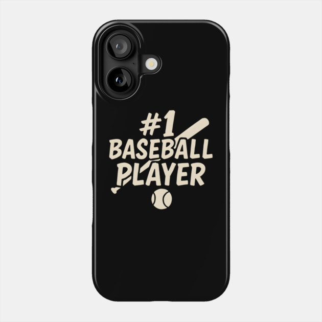 #1 Baseball Player Graphic – Sports Athlete Gift Artwork Phone Case by MakerMind8.2