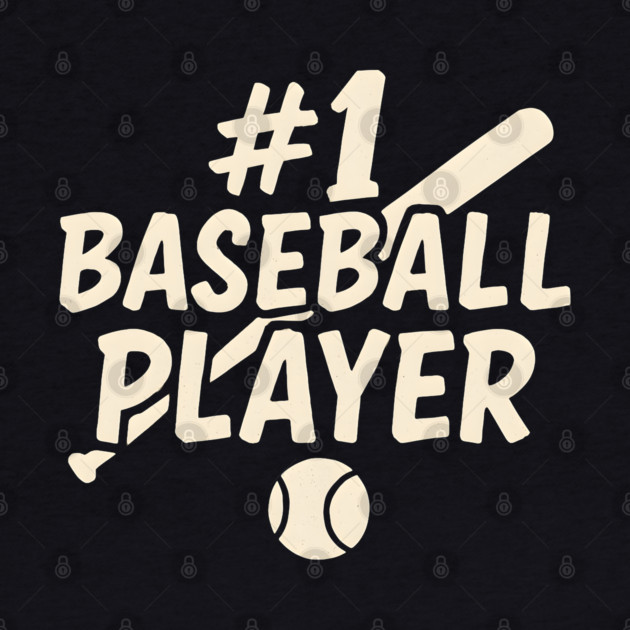 #1 Baseball Player Graphic – Sports Athlete Gift Artwork by MakerMind8.2