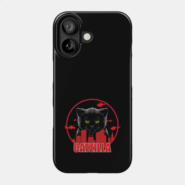 Catzilla – The Furry Destroyer of Cities Phone Case by Butter Creative