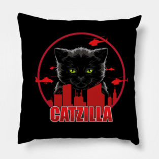 Catzilla – The Furry Destroyer of Cities Pillow