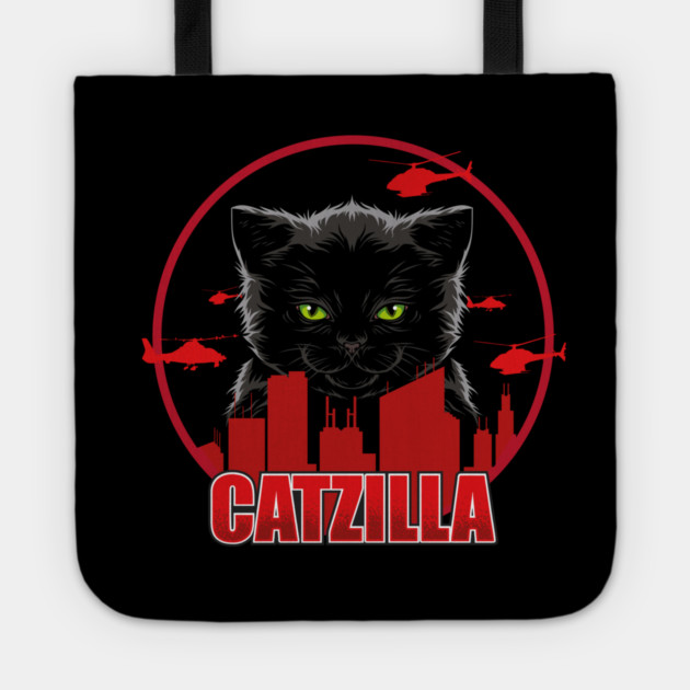 Catzilla – The Furry Destroyer of Cities Tote by Butter Creative
