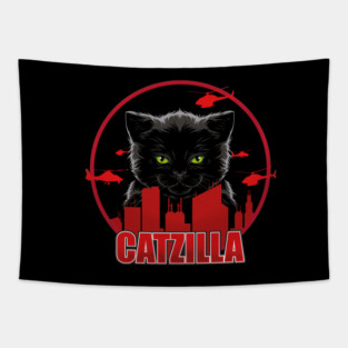 Catzilla – The Furry Destroyer of Cities Tapestry