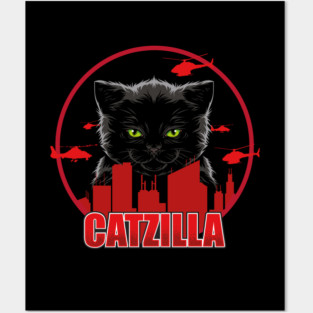 Catzilla – The Furry Destroyer of Cities Posters and Art