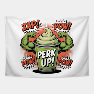 Perk Up Power Drink Tapestry