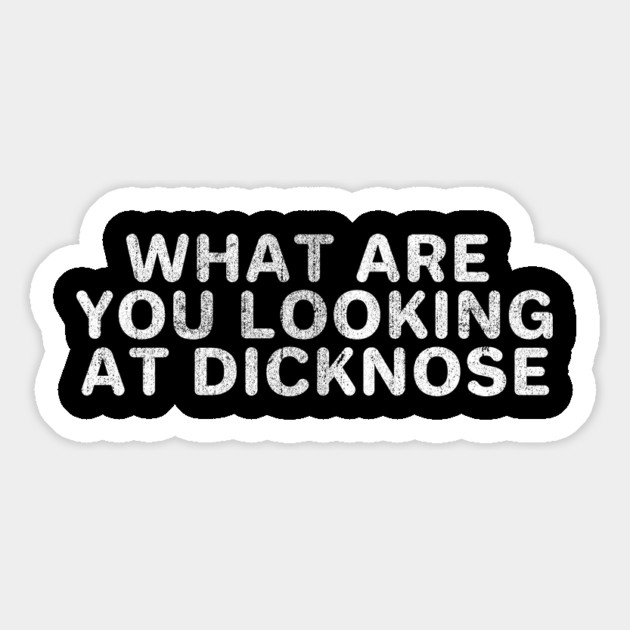 What Are You Looking At Dicknose Magnet by Shit Post Hero