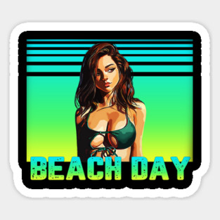 Beach Day Sticker