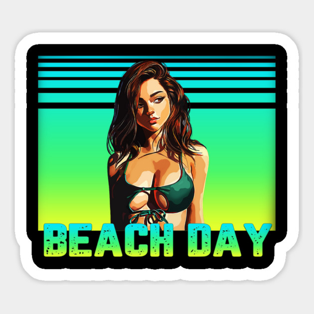 Beach Day Magnet by Shit Post Hero
