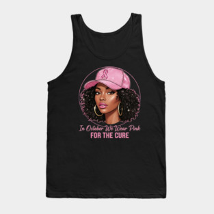 Melanin-Beauty-in-Pink–October-Breast-Cancer-Awareness Tank Top