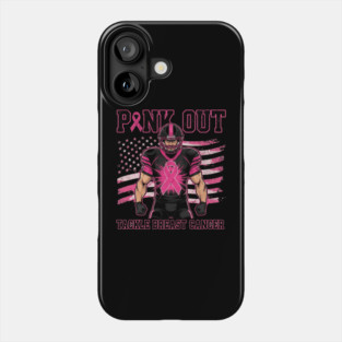 Pink Ribbon Football - October Football Breast Awareness Phone Case