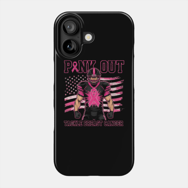 Pink Ribbon Football - October Football Breast Awareness Phone Case by ArtistTee ⭐⭐⭐⭐⭐