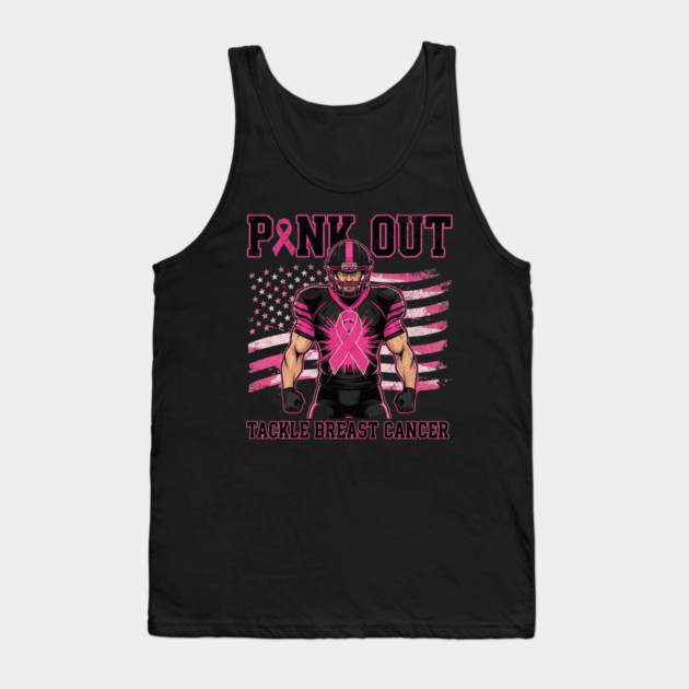Pink Ribbon Football - October Football Breast Awareness Tank Top by ArtistTee ⭐⭐⭐⭐⭐