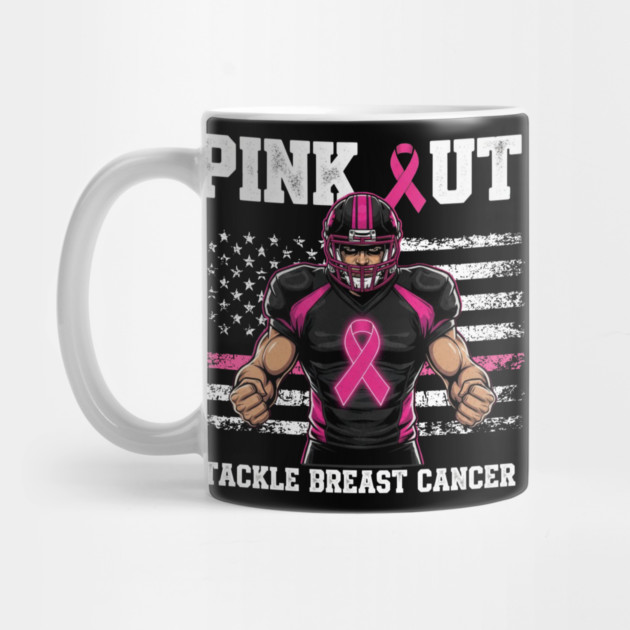 Pink Out Tackle Cancer Football Breast Cancer Awareness Game Day by ArtistTee ⭐⭐⭐⭐⭐