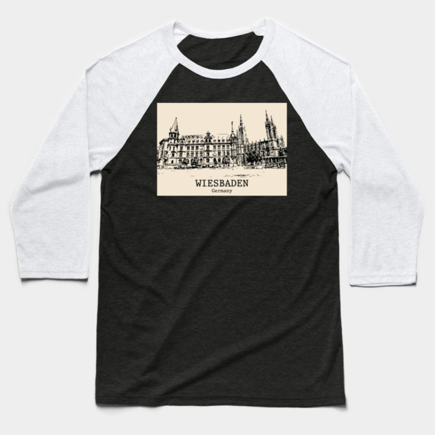 Wiesbaden - Germany Baseball T-Shirt by Lakeric
