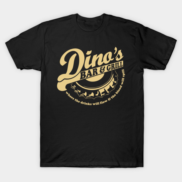 THIN LIZZY inspired Dinos Bar and Grill T-Shirt by Bathroom Wall