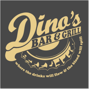 THIN LIZZY inspired Dinos Bar and Grill Posters and Art