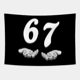 Six Seven 6 7 Gen Alpha Slang Tapestry